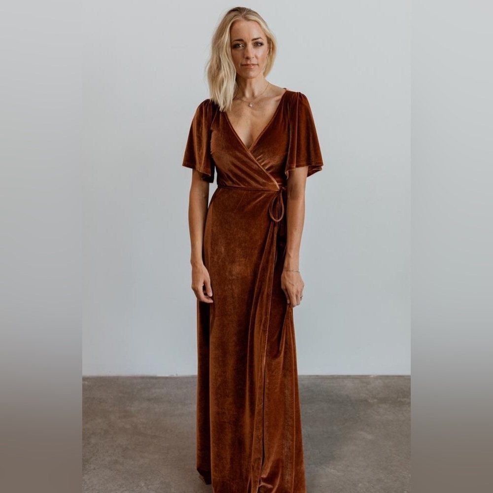 Baltic Born Meghan Velvet Wrap Maxi Dress